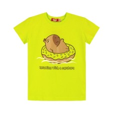 Children's T -shirt, height 98 cm, light green color