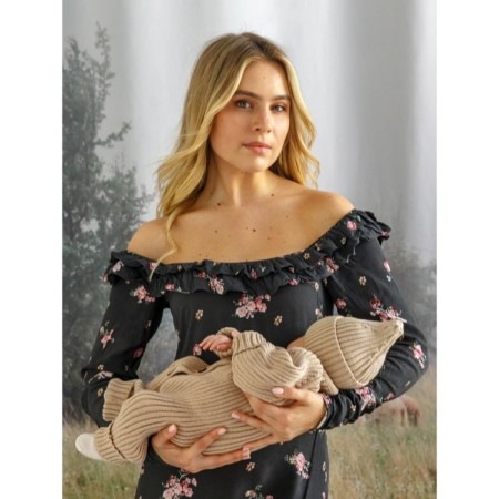 Cap with lapel Children's Amarobaby Pure Love Tot, size 40-42 cm, beige color-8