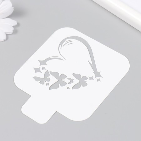 Stencil "heart" 9x9 cm-1