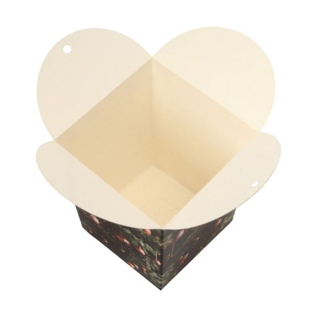 New Year. Bonbonniere, New Year's gift packaging "Beautiful spruce", 7.5 × 8 × 7.5 cm.-4