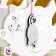 Kashpo wooden "Cat with mouse" Small 19x7.5x12 cm white