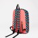 Youth backpack from textiles, 3 pockets, white/pink color