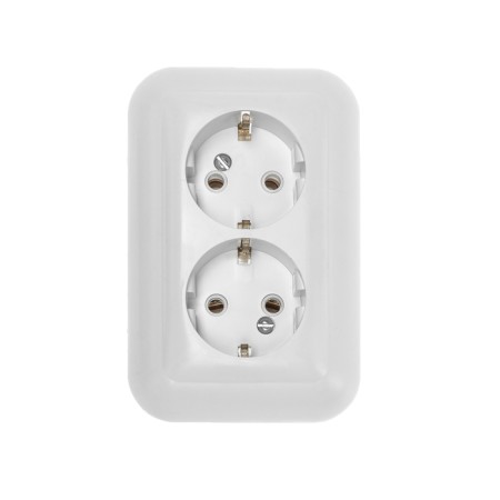Rosette "Elect" RS 16-002, 16 A, 250 V, double, hidden, with salary, white-2