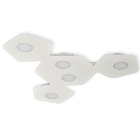 Ceiling light mantra area, GX53, 5x9W, 711x633x40 mm, color white color