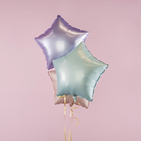 Foil ball 18 "Lilac satin", star-1