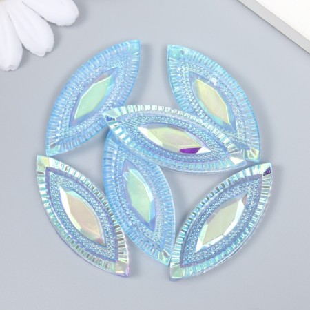 Decor for creativity Plastic "Eye" Holography Purvalum set 6 pcs 2x5 cm-2