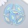 Decor for creativity Plastic "Eye" Holography Purvalum set 6 pcs 2x5 cm