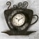Wall clock, series: kitchen, "coffee cup", d-13.5 cm, 31 x 33 cm