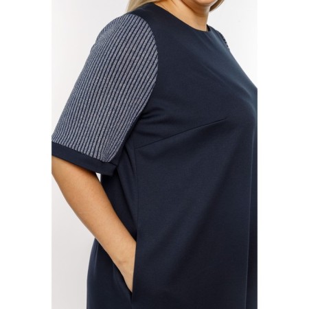 Women's dress, size 52, dark blue color-5