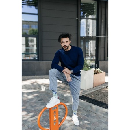 Jumper male ise, size 56, dark blue color-11