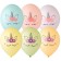 Latex ball 14 "Unicorn", pastel, set 25 pcs., Mix