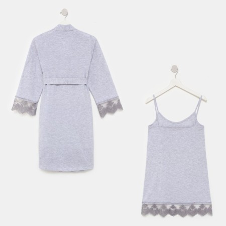 Female set (robe, shirt) KAFTAN, p. 40-42, gray-17
