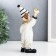 Polystone souvenir "Clown with heart in his hand" Black and white with gold 17.5x4.5x9.5 cm