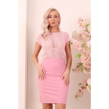 Female skirt, size 42, pink color-6