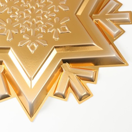 Figure "Snowflake" Large gold, half, 66.7x63.5 cm-2