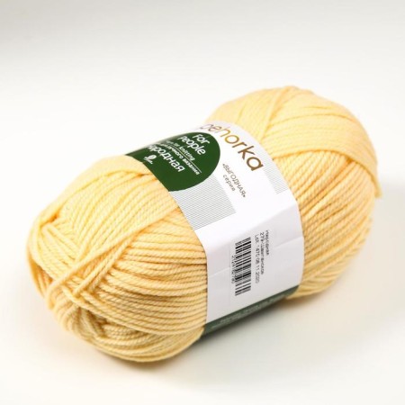 Yarn "Narodnaya" 30% wool, 70% acrylic volumetric 220m/100g (279-shampan)-3