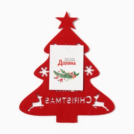 Decor of dining rooms "Christmas tree" central 20x17cm 100%p/e, felt-3