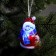 Christmas tree toy "Snowman", 8 cm, from batteries, glow of multi (RGB)