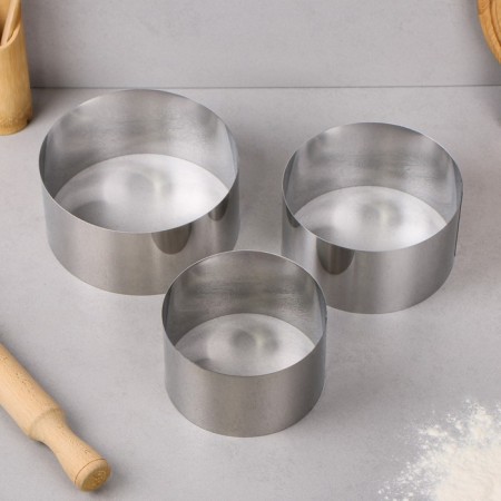 A set of baking forms and calculation "Circle", D-14, 16, 18, H-8.5 cm, 3 pcs-1