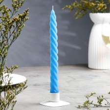 Candle twisted, 2.3x 24.5 cm, 5 hours, 50 g, blue