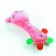 Soft toy for dogs "Pig with a long neck", pink, 24 cm