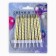 Candles for cake, gold, 8 pcs.