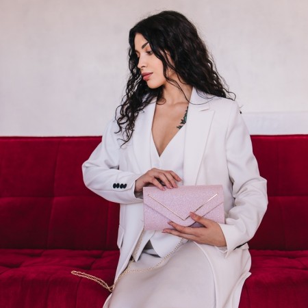 Female bag on a magnet, pink color-8
