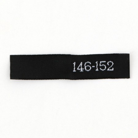 Textile strip "146-152", 5 x 1.1 cm, black color-3