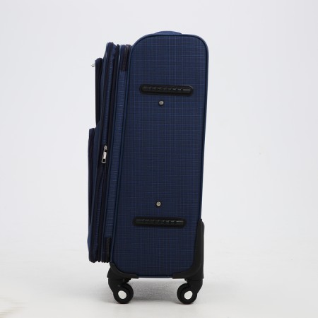 Small 24 suitcase "on lightning, code castle, with extension, blue color-3