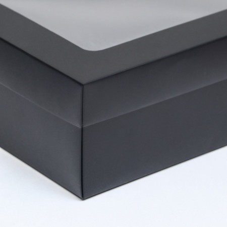 The box is folding, the lid is, with the window, black, 24 x 17 x 8 cm-2