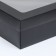 The box is folding, the lid is, with the window, black, 24 x 17 x 8 cm