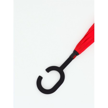 Umbrella - on the contrary, "monoton", mechanical, 8 spokes, r = 53/61 cm, black/red color-3