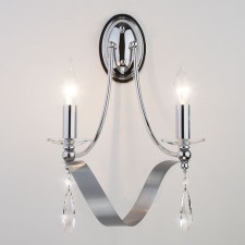 Бра Adelia 2x60Вт Е14, хром 40x22x42 см