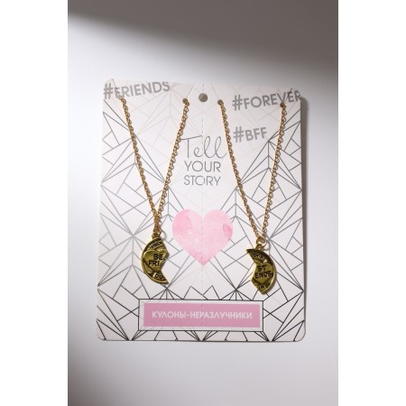 Kulons "Demetrons" Best Friends, circle, color black gold, 47 cm-4