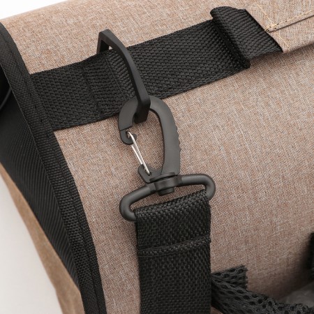 Overnight bag with organizer and porthole, 43 x 24 x 28 cm, beige-8