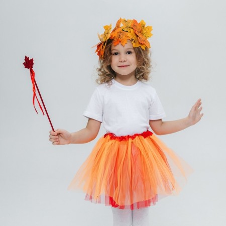 Carnival set "Autumn Muse": skirt, wreath, wand-4