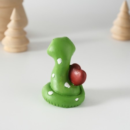 Souvenir Polystone "Snake with Heart" 4.6x5.8 cm-3