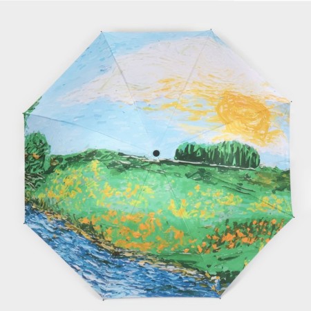 Mechanical “Landscape” umbrella, Eponge, 4 additions, 8 knitting needles, r = 48 cm, color mix-5