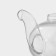 Hot kettle with glass sieve "Valencia with Rose", 600 ml