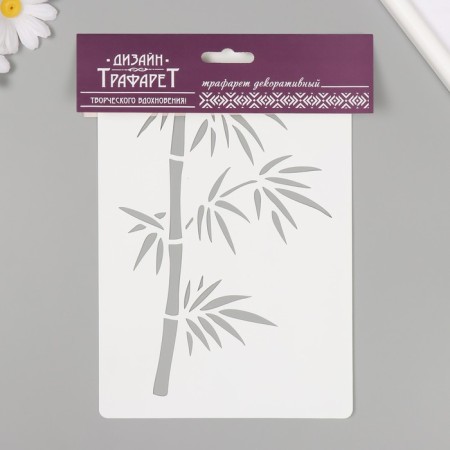 Plastic stencil "bamboo" 16x24 cm-2