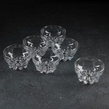 Set of glass salad bowls Sylvana, 170 ml, D = 10 cm, 6 pcs