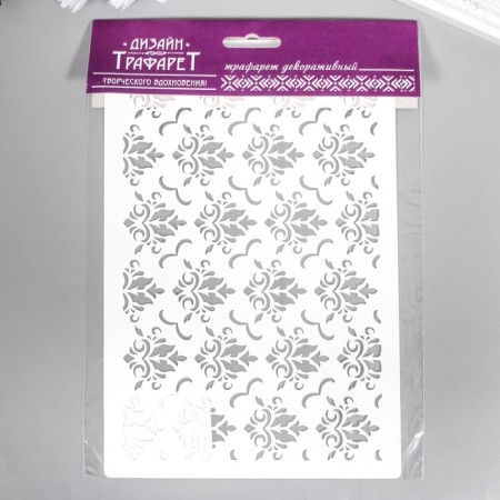 Plastic stencil "Wallpaper" 24x16 cm-3