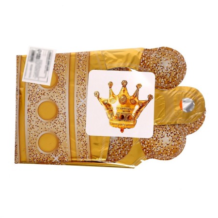 Foil ball 15 "Crown", the color of the golden-2