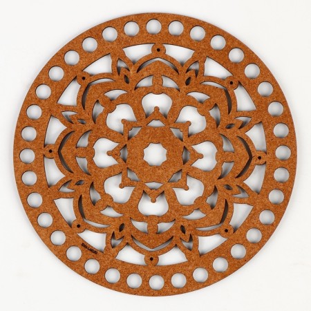Donyshko for knitting Carved "Mandala", circle 15 cm, HDF 3 mm-3