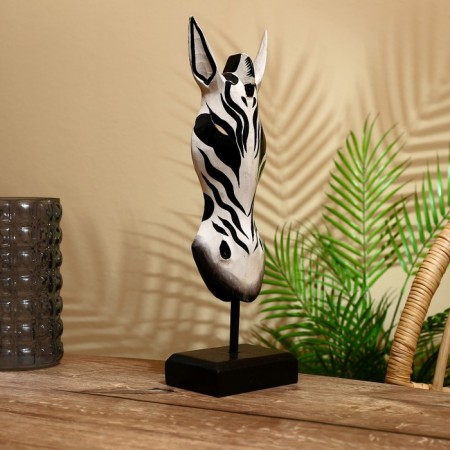 Mask "Zebra" on a stand, Albezia 40 cm