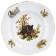 Round bernadotte salad, decor "Hunting Stories", 25 cm