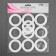 Curtains, d = 4/6.5 cm, 10 pcs, white color