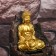 The desktop fountain from the network, the backlight "Golden Buddha on the throne from the cliff" 28x20.5x20.5 cm