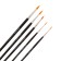 Set of brushes, synthetics, 5 pieces, brauberg (round, No. 1, 2, 3, 4, 5), blister