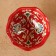Candy of Rishtan ceramics "Flowers", red 12 cm,